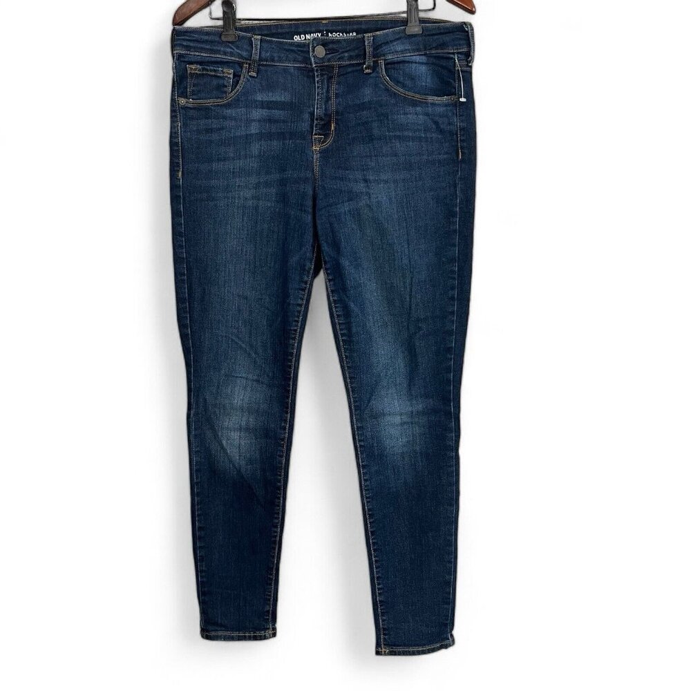 Old Navy Jeans Women Size 12 Regular Blue Denim Mid Rise Rockstar Casual